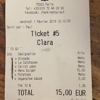  at Hank Cuisine Végétale - Archives in Paris