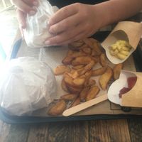 Burgers fries and dips at Hank Cuisine Végétale - Archives in Paris