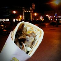 vegan kebab plus mushrooms at Piadina Salentina in Lecce