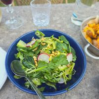 Zucchini salad at Zefki Leeda's Slow Living Restaurant in Zakynthos
