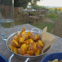 Crispy potatoes. at Zefki Leeda's Slow Living Restaurant in Zakynthos