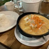 Massaman pineapple curry with tofu   at Naung Mai Thai Kitchen in Anacortes