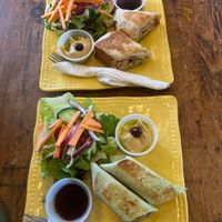 Our two plates before being split  at Tea House 650 Cafe in Crystal River