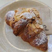 Almond croissant at Let It Bloom in Valencia