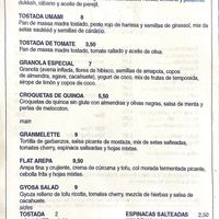 Menu  at Let It Bloom in Valencia