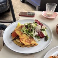 Chickpea omelette   at Let It Bloom in Valencia