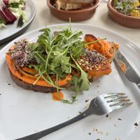 Winter toast - pumpkin and Romulescu sauce   at Let It Bloom in Valencia