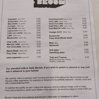 Drinks menu April 2025 at Let It Bloom in Valencia