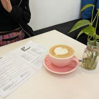 Cafe con leche at Let It Bloom in Valencia