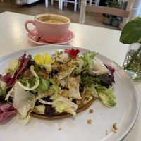 Flat arepa  at Let It Bloom in Valencia