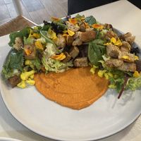 Mediterranean salad- SO SO GOOD!  at Let It Bloom in Valencia