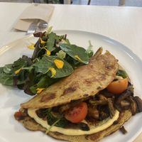 Chickpea omelette   at Let It Bloom in Valencia