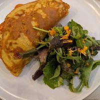 Garbanzo omelette at Let It Bloom in Valencia