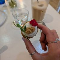 Croquetas and iced latte at Let It Bloom in Valencia