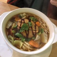 Noodle soup at Sunflower Thai Vegetarian Restaurant in Auckland