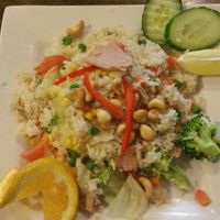 Fried rice with Mock Ham.  delicious at Sunflower Thai Vegetarian Restaurant in Auckland