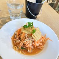 Som tom salad  at Sunflower Thai Vegetarian Restaurant in Auckland