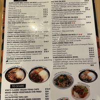 Menu today  at Sunflower Thai Vegetarian Restaurant in Auckland