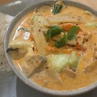 Red curry with tofu  at Sunflower Thai Vegetarian Restaurant in Auckland