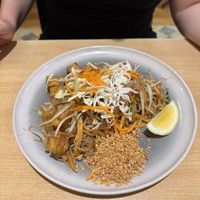 Phad Thai with crispy tofu  at Sunflower Thai Vegetarian Restaurant in Auckland