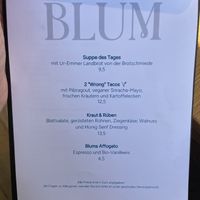 Mittagskarte  at Blum in Innsbruck