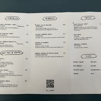 Korean menu  at Nibble - Nibeul in Busan