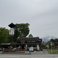 Store front with Mt Fuji view  at Shoya in Yamanashi