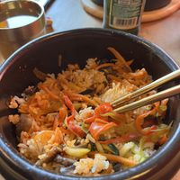 Vegan bibimbap (already half eaten!)  at Soul N' Seoul in Gloucester