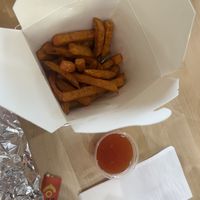 Sweet potato fries with sweet chilli sauce   at Silantra Asian Street Kitchen in Camp Hill