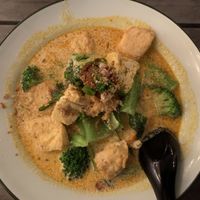 Vegan laksa with fake meat and tofu…so tasty  at Ipoh Hawker - Macquarie Park in Macquarie Park