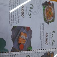 Menu at Lẩu Chay OMORI in Ho Chi Minh City