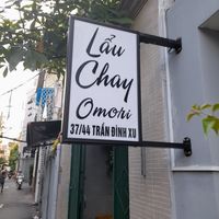 Sign at Lẩu Chay OMORI in Ho Chi Minh City