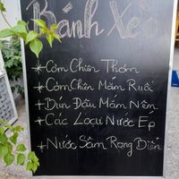 Notice board at Lẩu Chay OMORI in Ho Chi Minh City