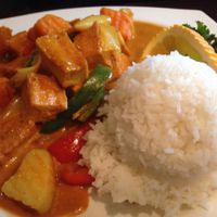 Yellow curry at Rain Thai and Sushi Bar in Atlanta