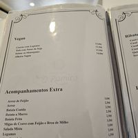 The menu. at O Ramiro in Abrantes
