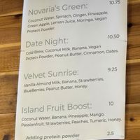 Smoothies at Novaria Coffee Co in Pittsburgh