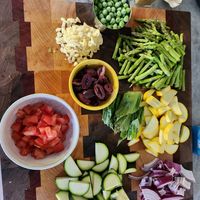 We use fresh, local, and organic vegetables whenever possible! at Fancy Plants - Food Truck in Ellsworth