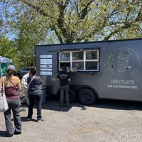 Opening day crowd!  at Fancy Plants - Food Truck in Ellsworth