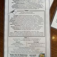 Menu  at The Canoe House in Palau