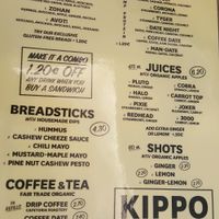 menu at Plants By Us in Helsinki