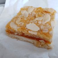 Apricot, orand and almond slice at Model Bakery in Blaenau Ffestiniog