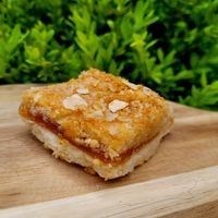Vegan Apricot, Orange & Almond Slice at Model Bakery in Blaenau Ffestiniog