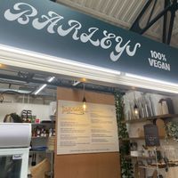 Front of the stall within Trinity Market, showing menu options   at Barleys - Trinity Market in Hull