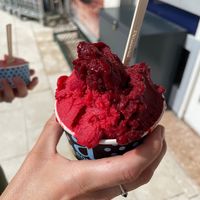 mixed berry and raspberry  at aROMA Gelato in Tucepi