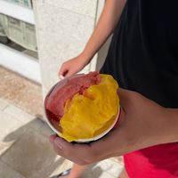 mango and watermelon  at aROMA Gelato in Tucepi