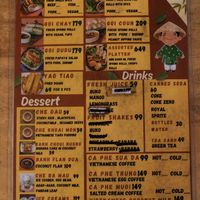 Menu has many clearly-marked vegan options; staff understand veganism + were happy to help figure out that other options were vegan (like the coconut iced coffee + taro desert) at Mister Saigon in Dumaguete