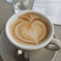 Cappuccino mit veganer Milch at Caffe Bar YES in Pjescana Uvala