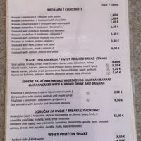 Menu3  at Caffe Bar YES in Pjescana Uvala