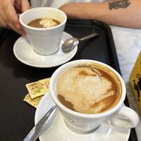 Coffee with oat milk at Granier in Premia De Mar