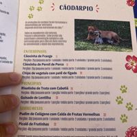 Dog food menu   at Dona Chica na Horta in Campos Do Jordao